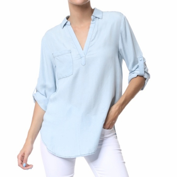 1250°C Tops - Tencel Blue Top